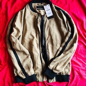 Tan Zara Bomber Jacket - Brand New